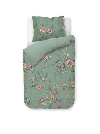 PIP STUDIO | Perkal Bettwäsche EVERBLOMM 70x90cm/140x200cm Gruen