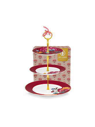 PIP STUDIO | Etagere 3-Stufig BLOOMING TALES 21cm Fantasy Darkred