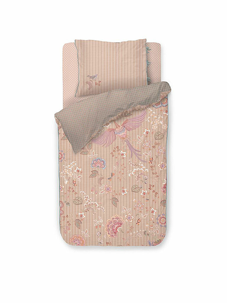 Perkal Bettwäsche BUENAS NOCHES 70x90cm/140x200cm Sand rosa baby