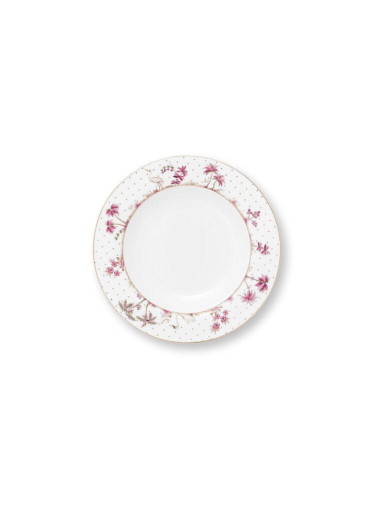 Suppenteller 21,5cm JOLIE DOTS Gold/Pink weiss baby