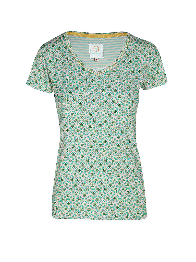 Pyjama T-Shirt grün S damen