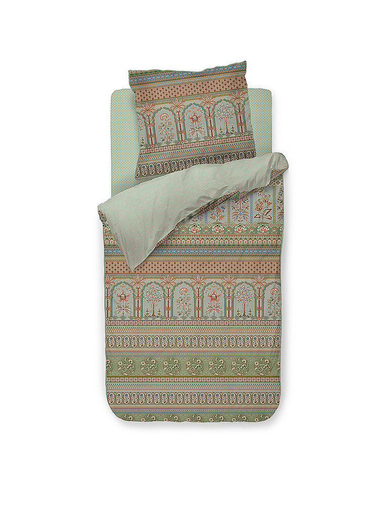 PIP STUDIO Perkal Bettwäsche BOLLYWOOD DREAMS 70x90cm/140x200cm Green dunkelgrün