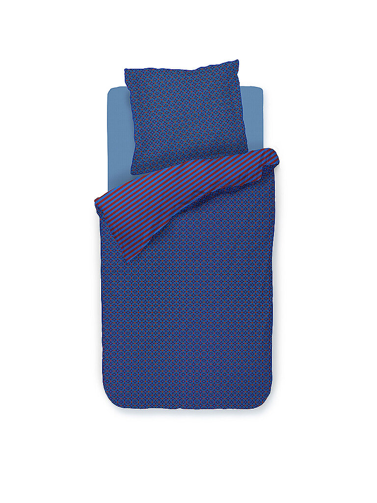 Perkal Bettwäsche ALVIDA 70x90cm/140x200cm Dark Blue dunkelblau baby