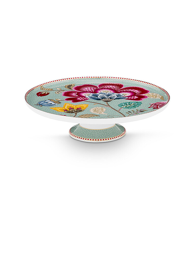 PIP STUDIO Mini Tortenplatte 21cm BLOOMING TALES Fantasy Blue hellblau