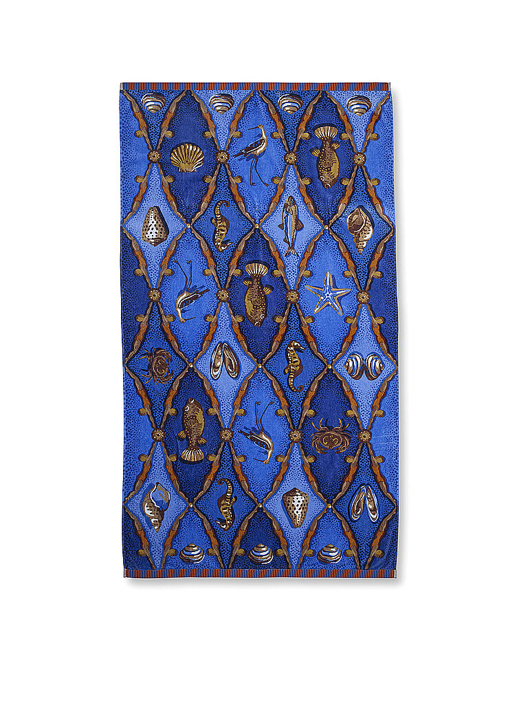 PIP STUDIO Velours - Strandtuch LITTLE SEA 100x180cm Blau  dunkelblau