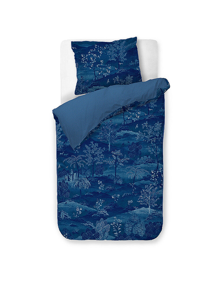 PIP STUDIO Perkal Bettwäsche SUNDARA WOODI 70x90cm/140x200cm Dunkelblau dunkelblau