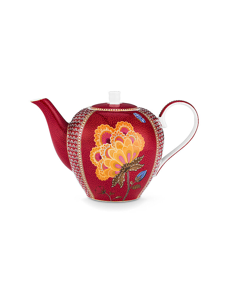 PIP STUDIO Teekanne BLOOMING TALES 1600ml Fantasy Darkred dunkelrot