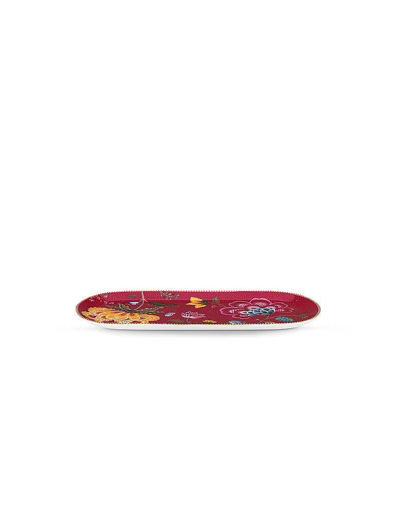 PIP STUDIO Platte Gross BLOOMING TALES 33x15,5cm Fantasy Darkred dunkelrot