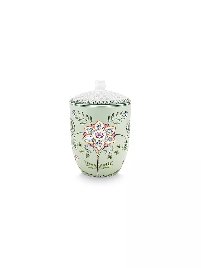 PIP STUDIO | Dose mit Deckel  LILY & LOTUS 1,5l Light Green | lila