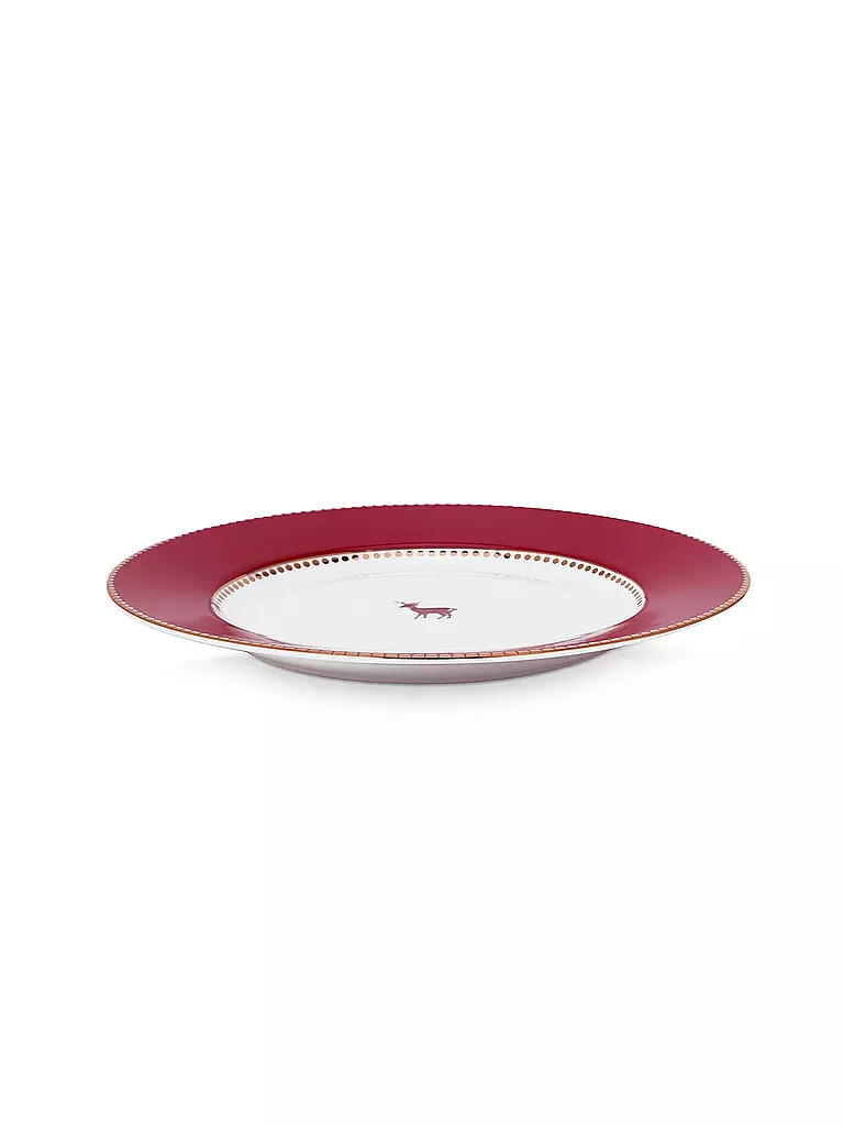 PIP STUDIO | Frühstücksteller 21cm LOVE BIRDS Dark Red | dunkelrot