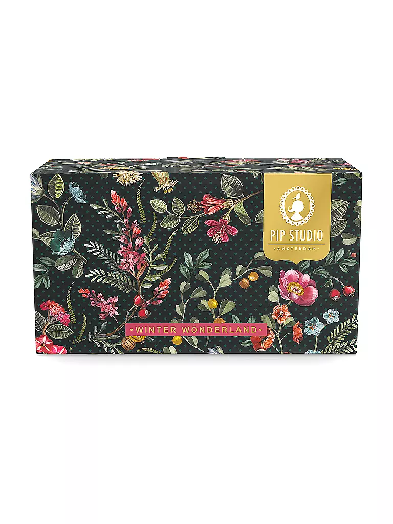 PIP STUDIO | Henkelbecher 2-er Set Large 350ml WINTER WONDERLAND Deer Green | petrol