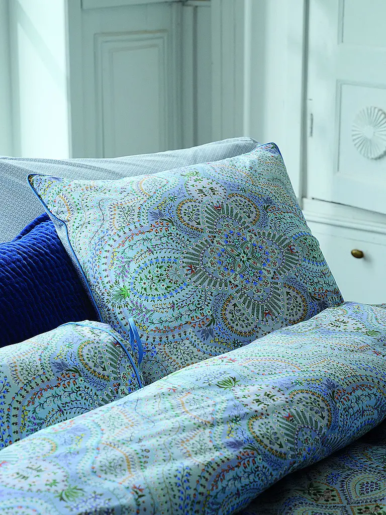 PIP STUDIO | Kissen gefüllt MOON FLOWER 53x53cm Light Blue | hellblau