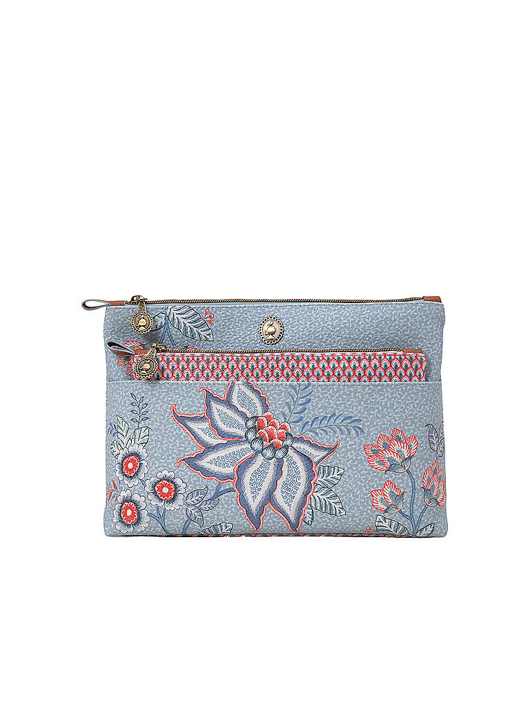 PIP STUDIO | Kosmetiktasche Flower Festival 26x18cm Light Blue | hellblau