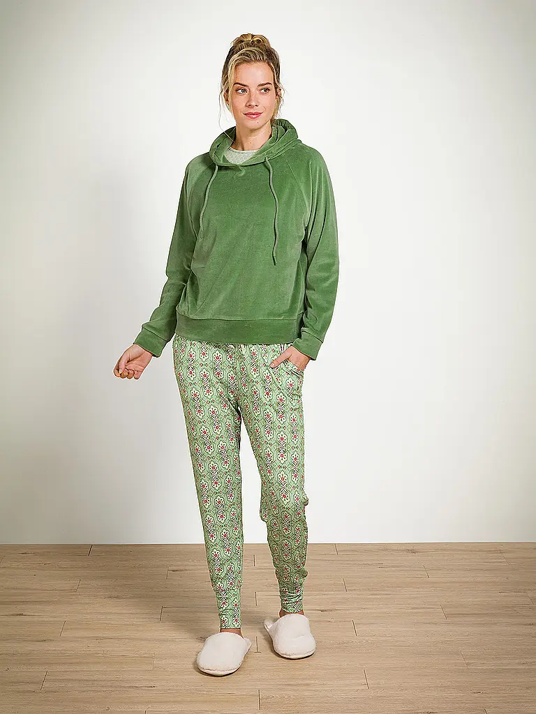 PIP STUDIO | Loungewear Sweater  TAMARI VELVET | grün