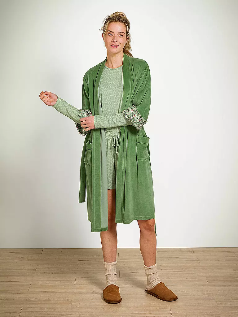 PIP STUDIO | Morgenmantel NAOMI VELVET | grün