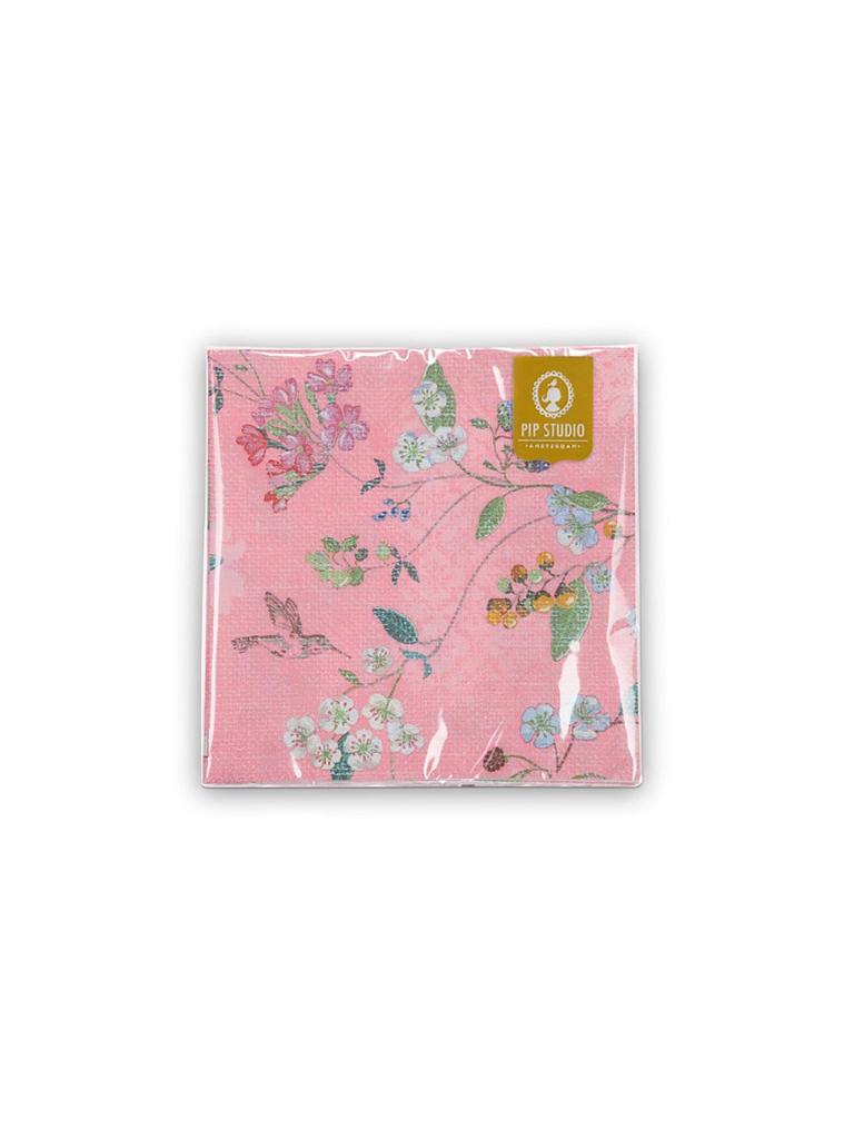 PIP STUDIO | Papierservietten "Floral Hummingbirds" 33x33cm | rosa