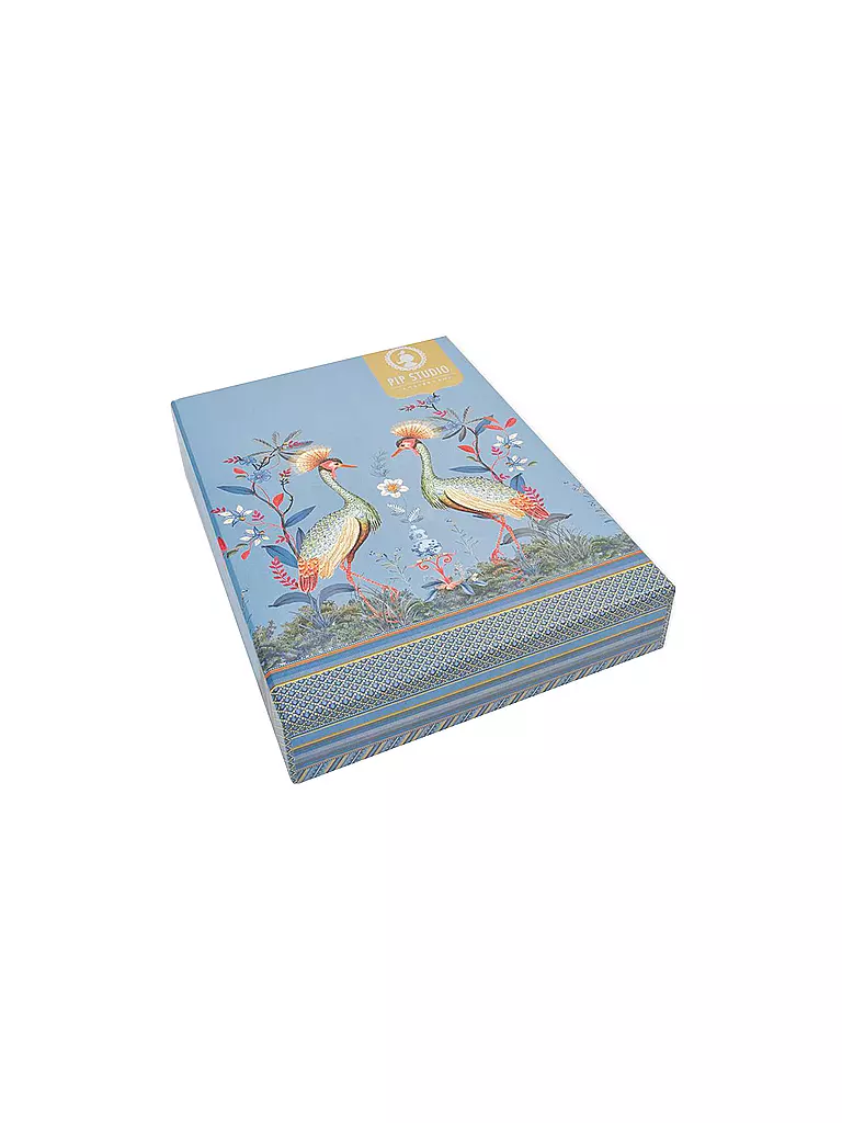 PIP STUDIO | Perkal Bettwäsche  Flirting Birds 2x 70x90cm / 200x200cm Blue | blau