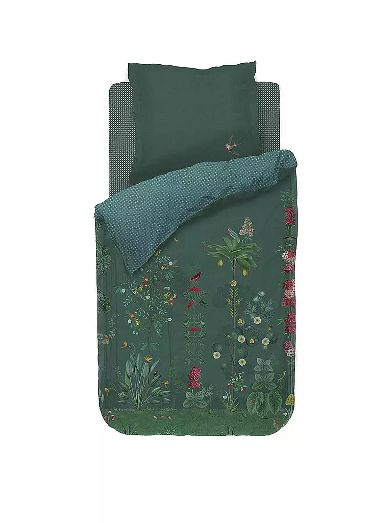 PIP STUDIO | Perkal Bettwäsche 70x90cm/140x200cm Babylons Garden Green | grün