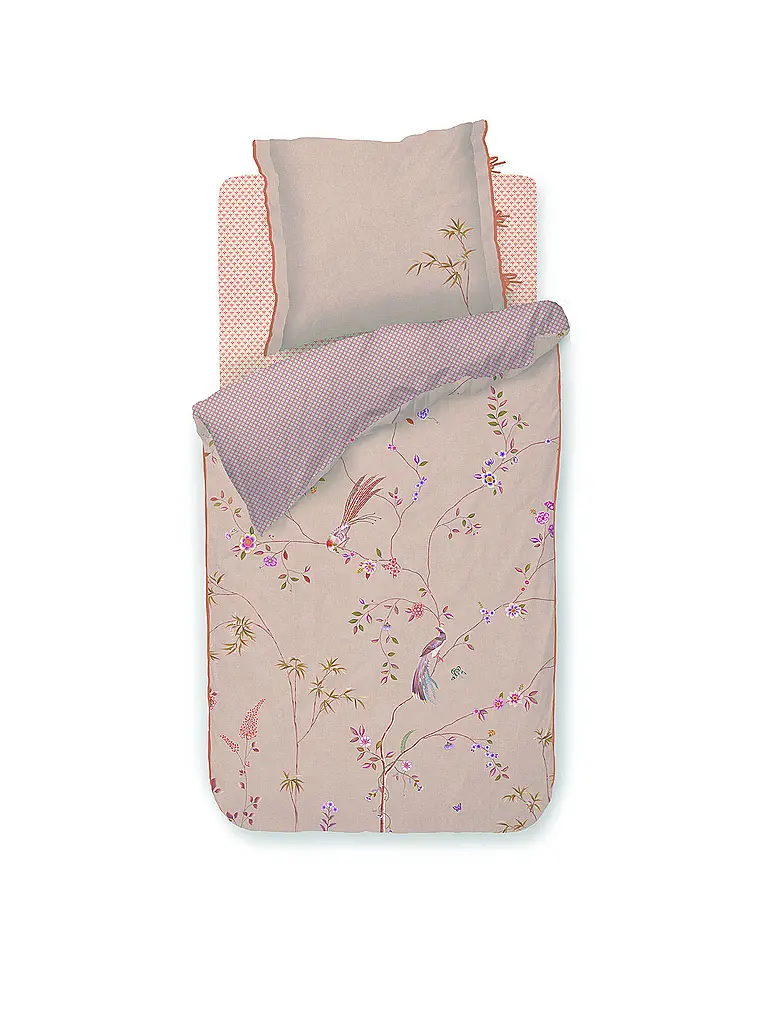 PIP STUDIO | Perkal Bettwäsche BAMBOO BLOSSOM 70x90cm/140x200cm Khaki | camel
