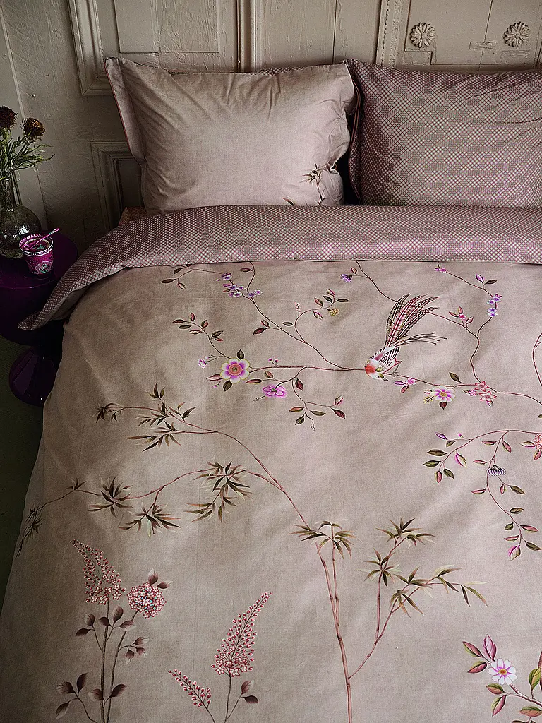 PIP STUDIO | Perkal Bettwäsche BAMBOO BLOSSOM 70x90cm/140x200cm Khaki | 