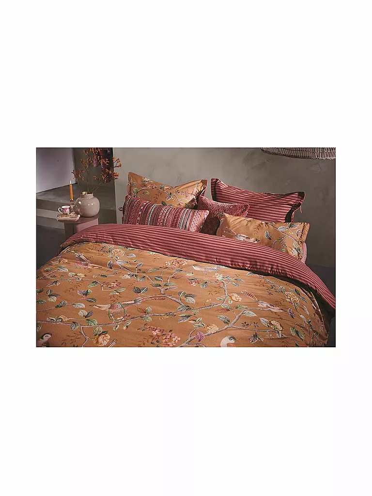PIP STUDIO | Perkal Bettwäsche GOOD NIGHTINGALE 70x90cm / 140x200cm Yellow | rosa