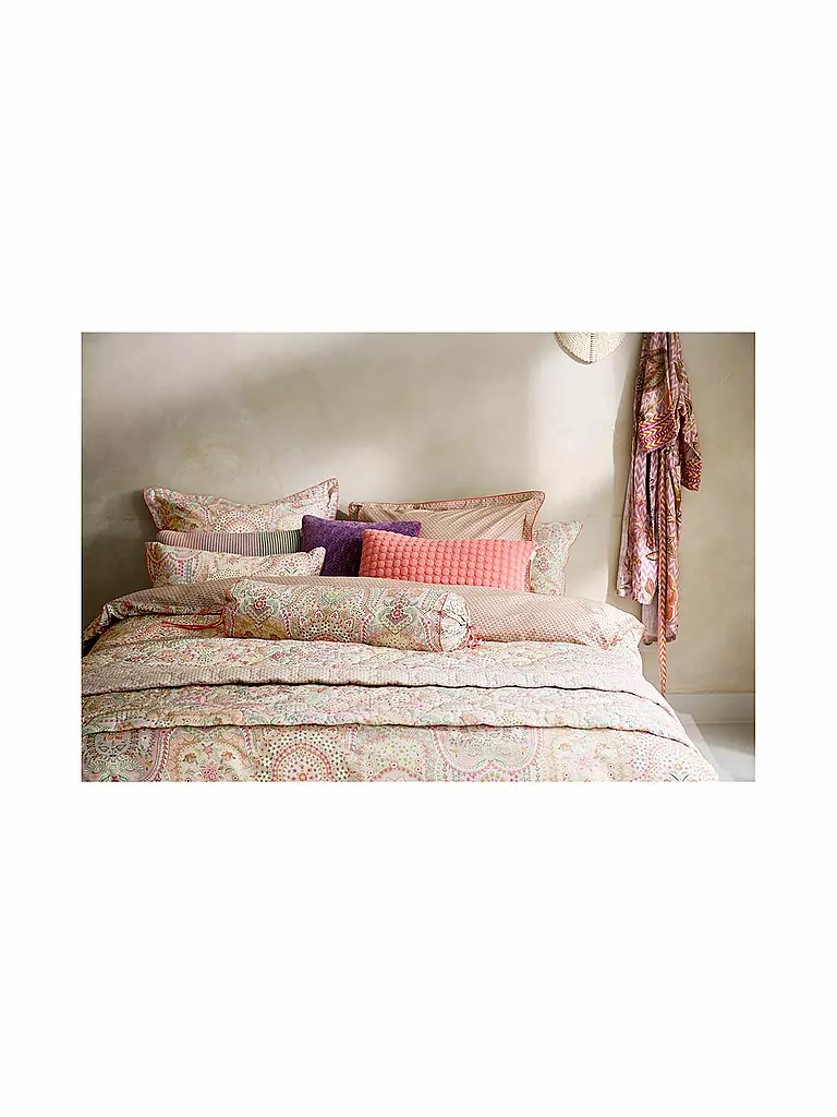 PIP STUDIO | Perkal Bettwäsche JABALI FLOWER 70x90cm / 140x200cm Rosa | rosa