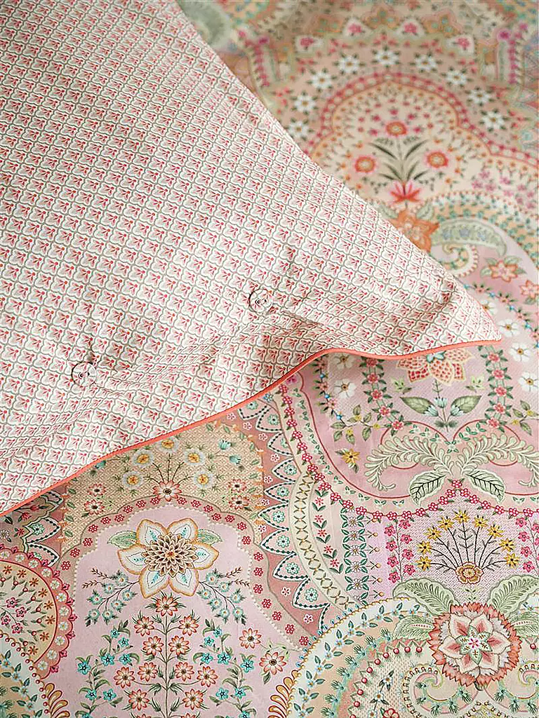 PIP STUDIO | Perkal Bettwäsche JABALI FLOWER 70x90cm / 140x200cm Rosa | rosa