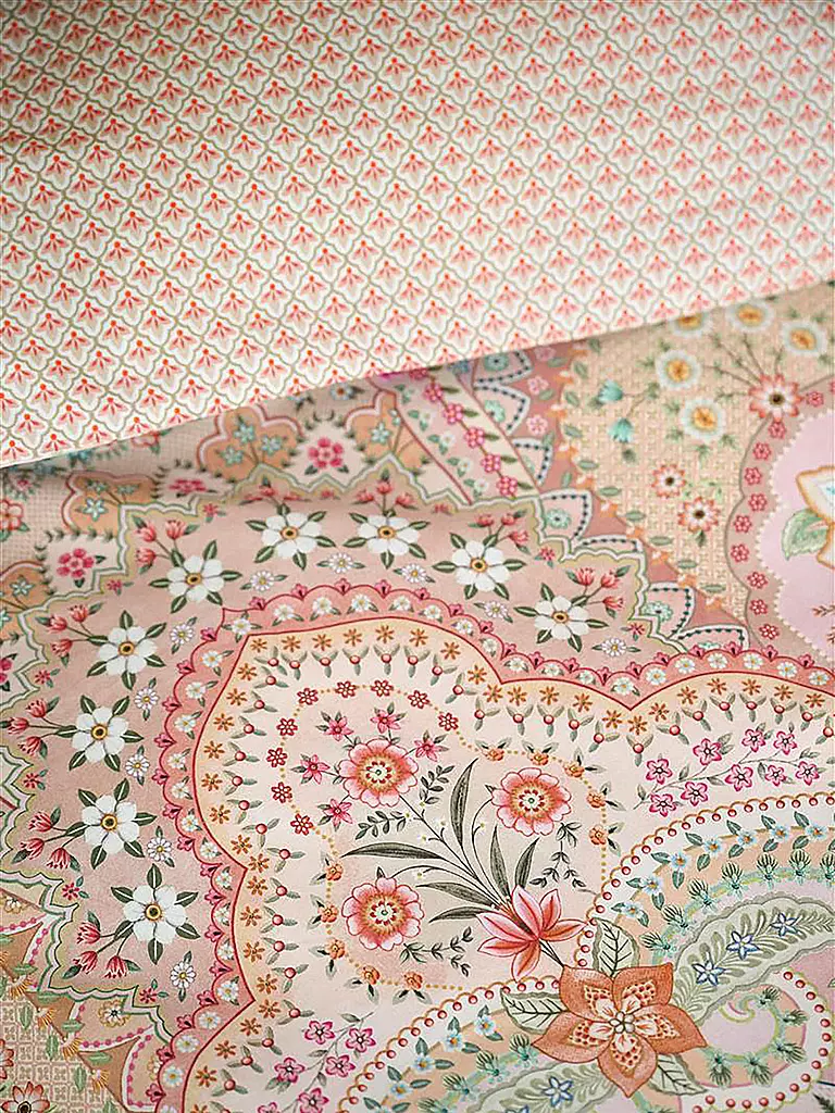 PIP STUDIO | Perkal Bettwäsche JABALI FLOWER 70x90cm / 140x200cm Rosa | rosa