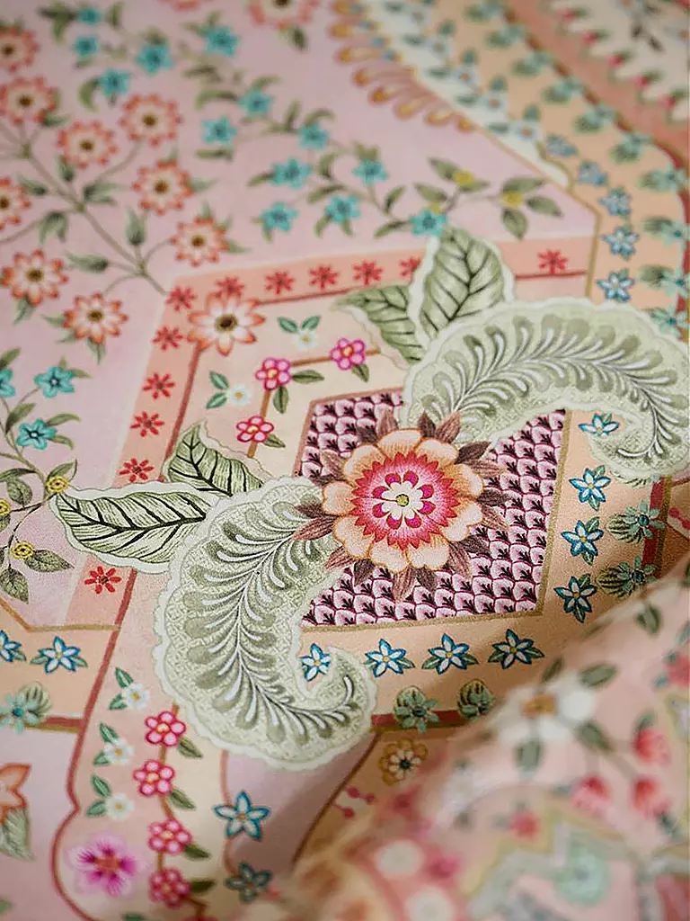 PIP STUDIO | Perkal Bettwäsche JABALI FLOWER 70x90cm / 140x200cm Rosa | rosa