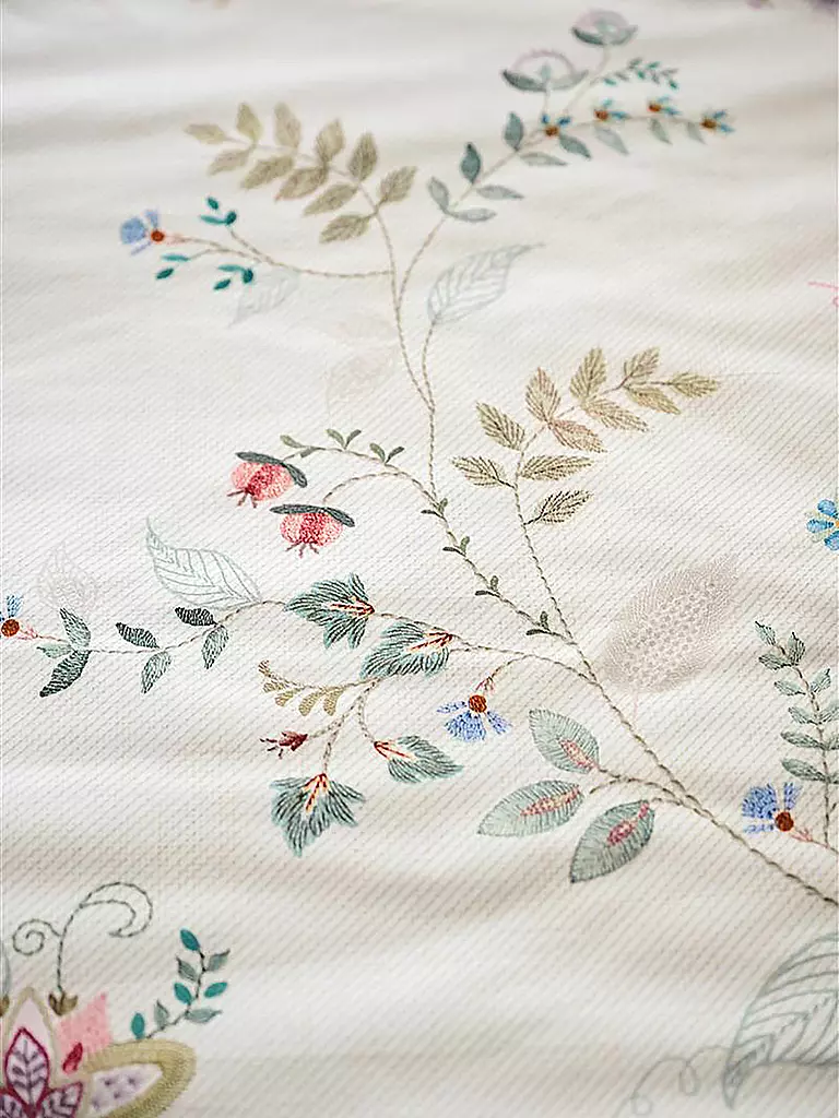 PIP STUDIO | Perkal Bettwäsche KILI FLOWER 70x90cm / 140x200cm Weiss | weiss