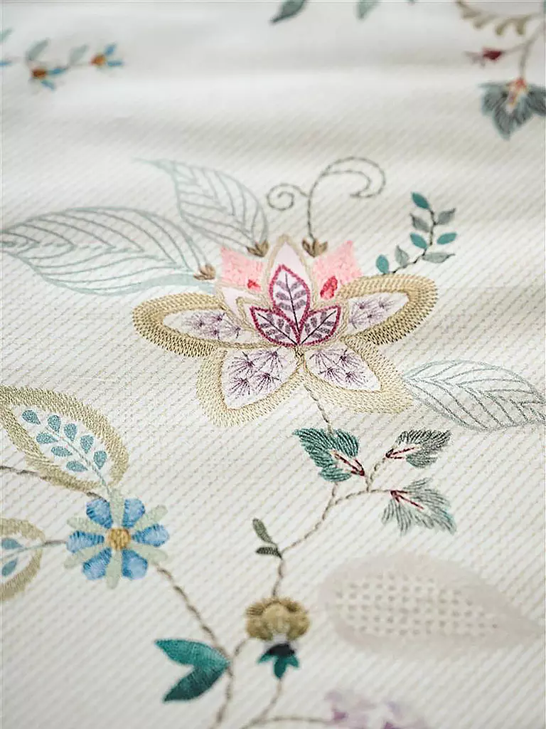 PIP STUDIO | Perkal Bettwäsche KILI FLOWER 70x90cm / 140x200cm Weiss | weiss
