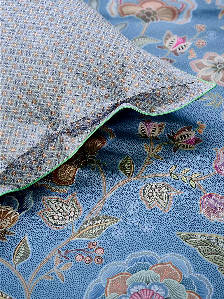 PIP STUDIO | Perkal Bettwäsche MATATA 70x90cm / 140x200cm Blau | grün