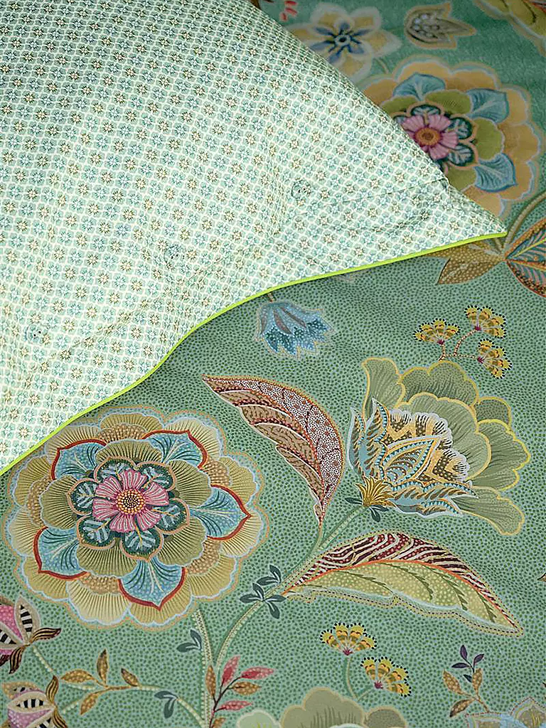 PIP STUDIO | Perkal Bettwäsche MATATA 70x90cm / 140x200cm Gruen | blau