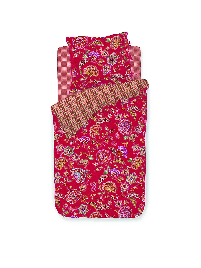 PIP STUDIO | Perkal Bettwäsche MATATA 70x90cm/140x200cm Red | dunkelrot
