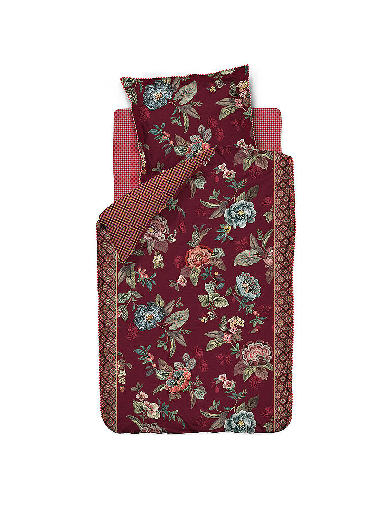 PIP STUDIO | Perkal Bettwäsche Poppy Stitch 70x90cm/140x200cm  | rot