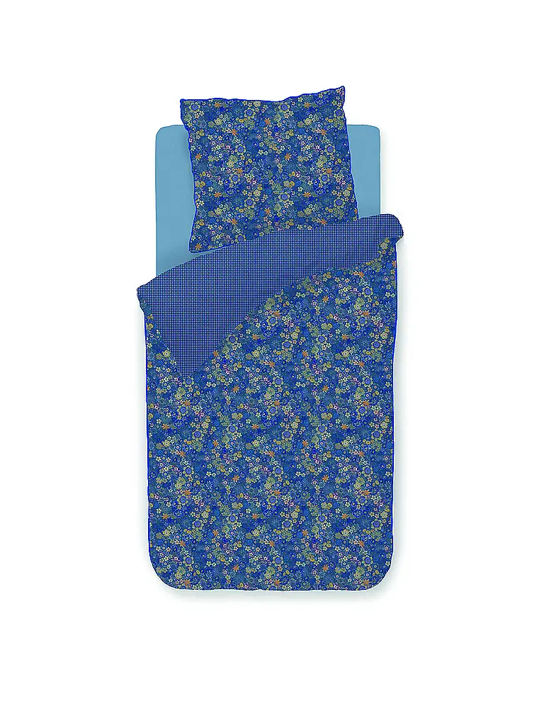 PIP STUDIO | Perkal Bettwäsche TUTTI I FIORI 70x90cm/140x200cm Dark Blue | dunkelblau