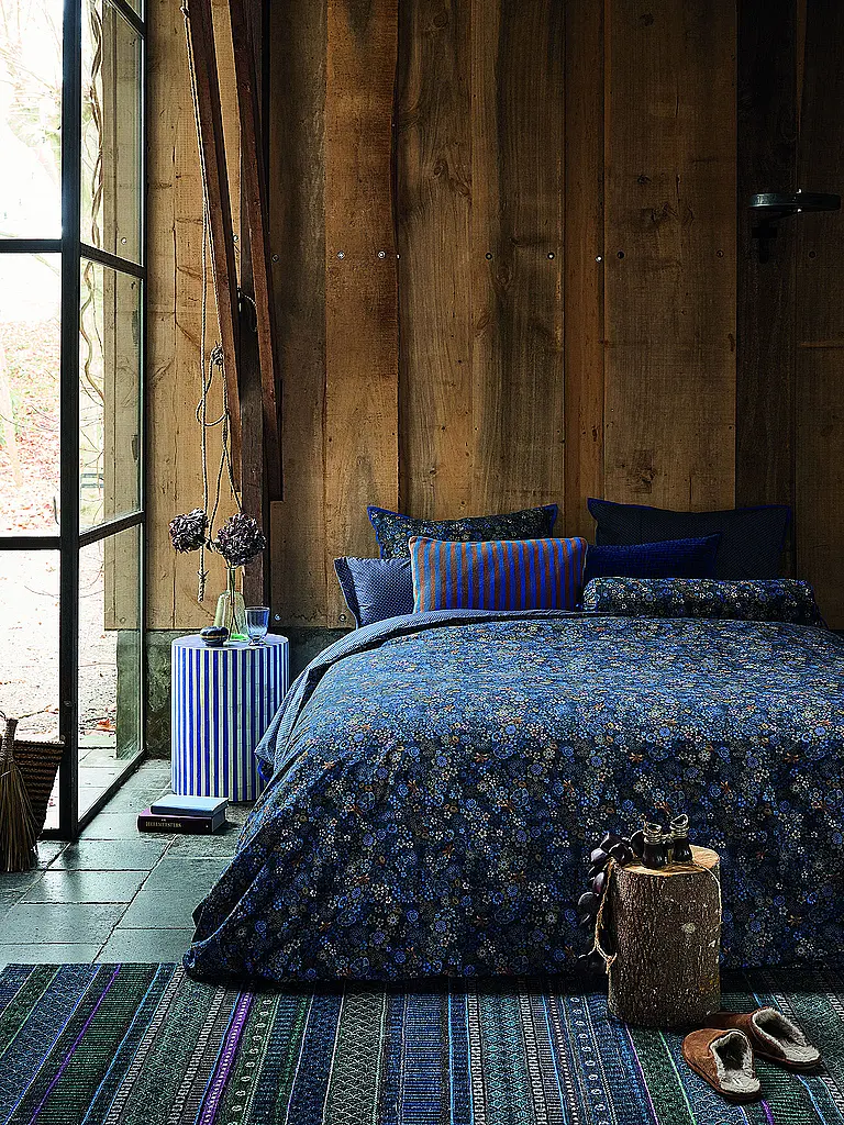PIP STUDIO | Perkal Bettwäsche TUTTI I FIORI 70x90cm/140x200cm Dark Blue | dunkelblau