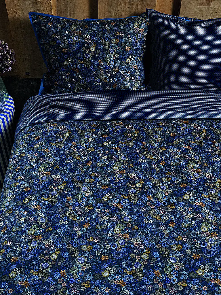 PIP STUDIO | Perkal Bettwäsche TUTTI I FIORI 70x90cm/140x200cm Dark Blue | 