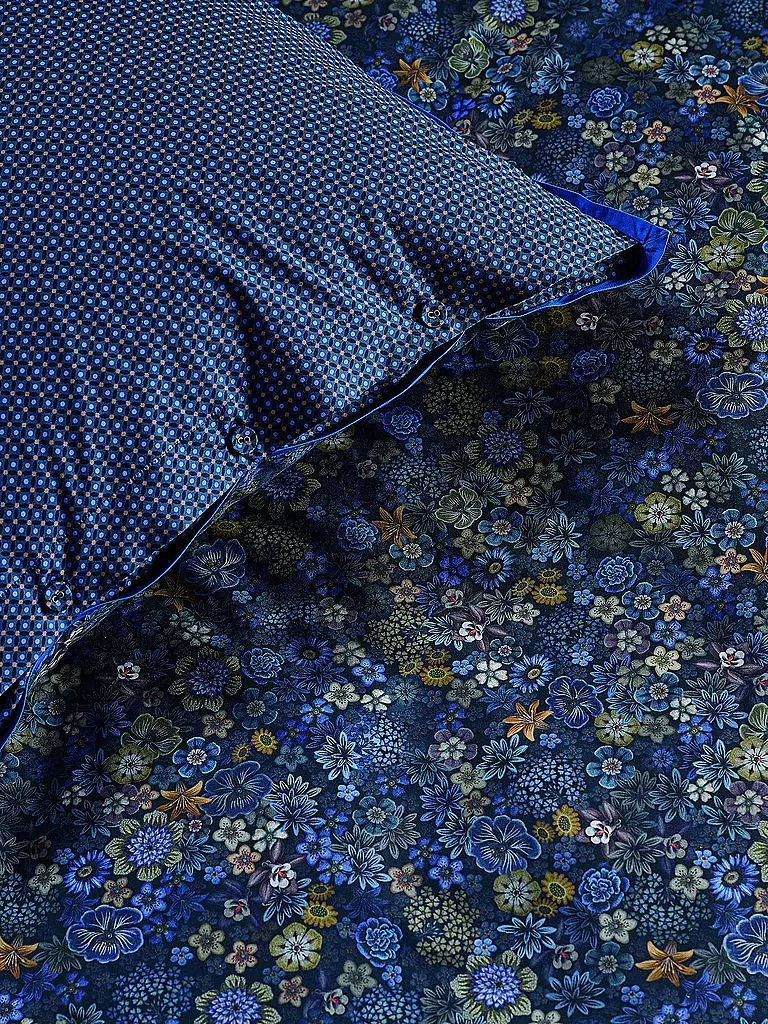 PIP STUDIO | Perkal Bettwäsche TUTTI I FIORI 70x90cm/140x200cm Dark Blue | 