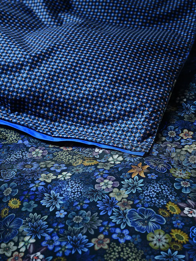 PIP STUDIO | Perkal Bettwäsche TUTTI I FIORI 70x90cm/140x200cm Dark Blue | 