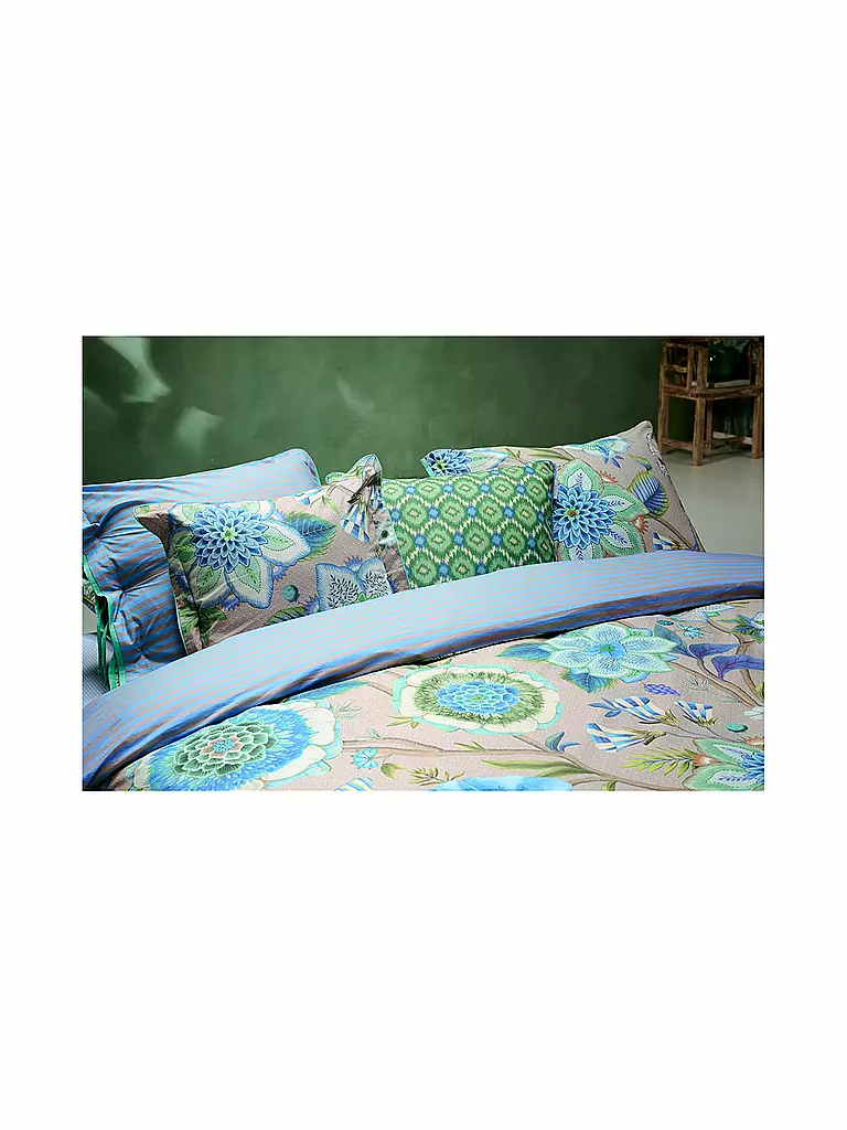PIP STUDIO | Perkal Bettwäsche VIVA LA VIDA 70x90cm / 140x200cm Blue | blau