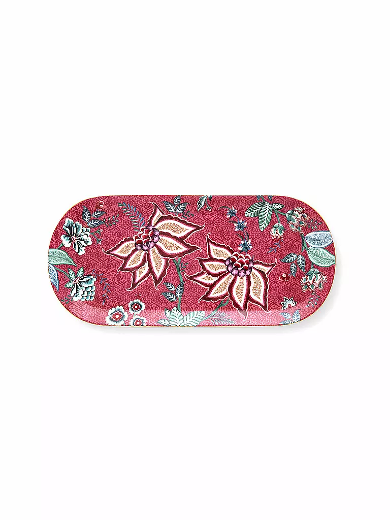 PIP STUDIO | Platte oval 33,3x15cm Flower Festival Dark Pink | beere