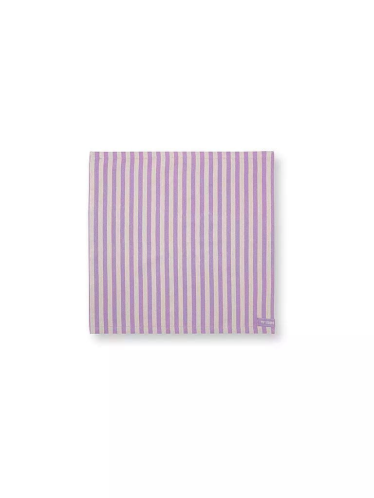 PIP STUDIO | Serviette 4er Set LILY & LOTUS 40x40cm Stripes Lilac | lila