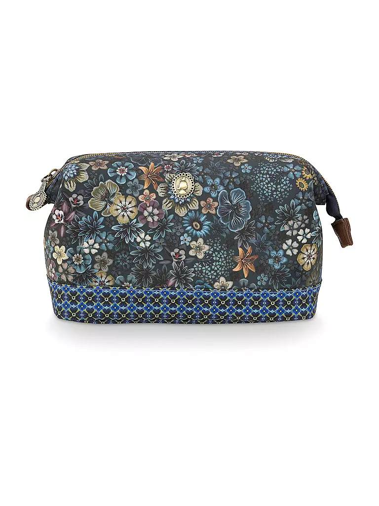 PIP STUDIO | Toilettetasche TUTTI I FIORI 22,5x9x15cm Medium Blue | dunkelblau