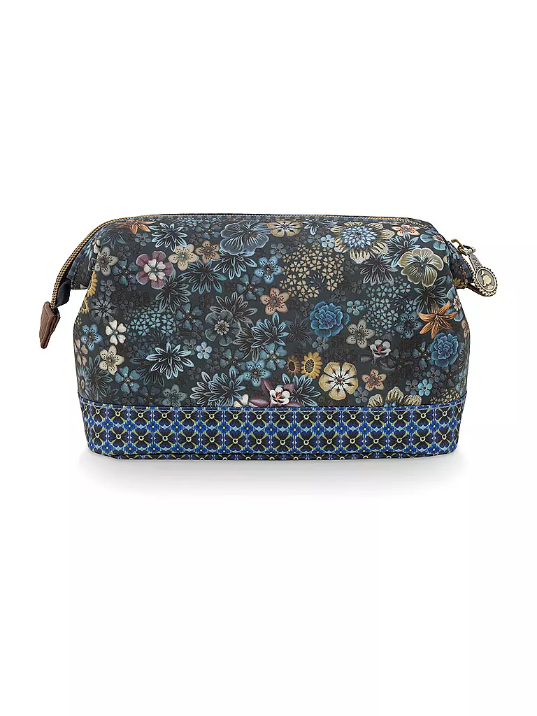 PIP STUDIO | Toilettetasche TUTTI I FIORI 22,5x9x15cm Medium Blue | dunkelblau