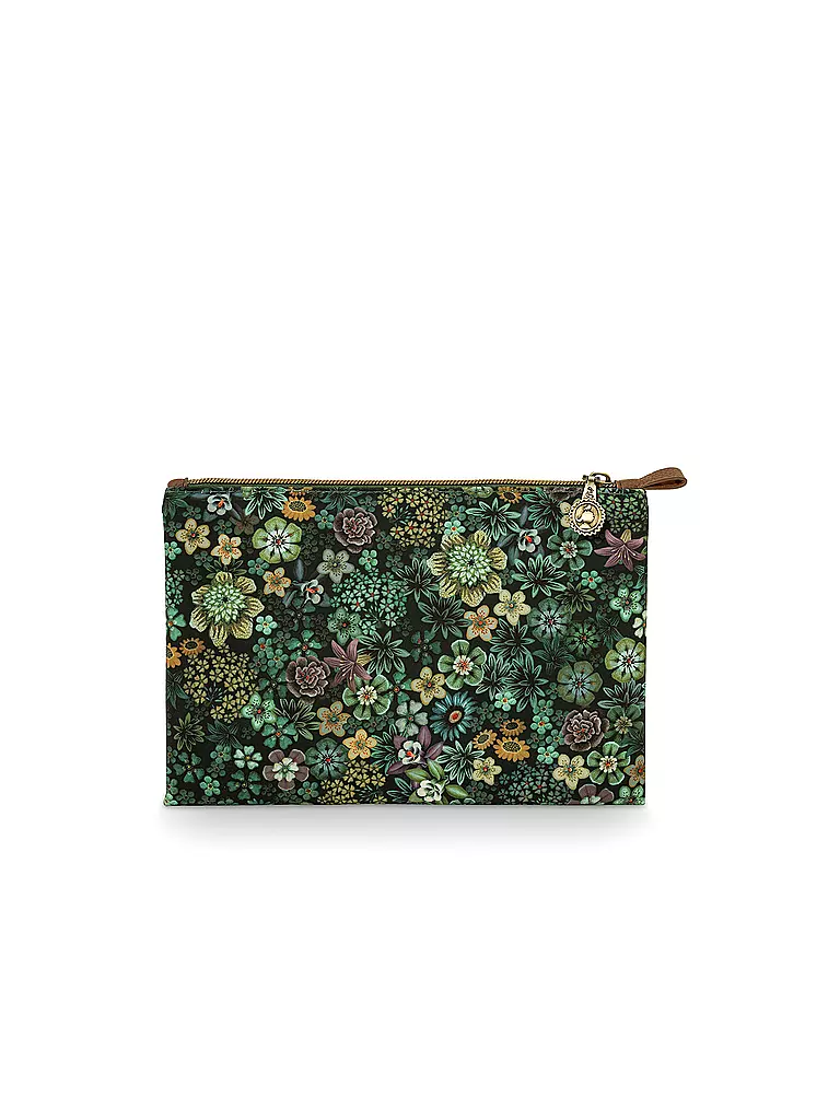 PIP STUDIO | Toilettetasche TUTTI I FIORI 24x15,5cm Green | dunkelgrün