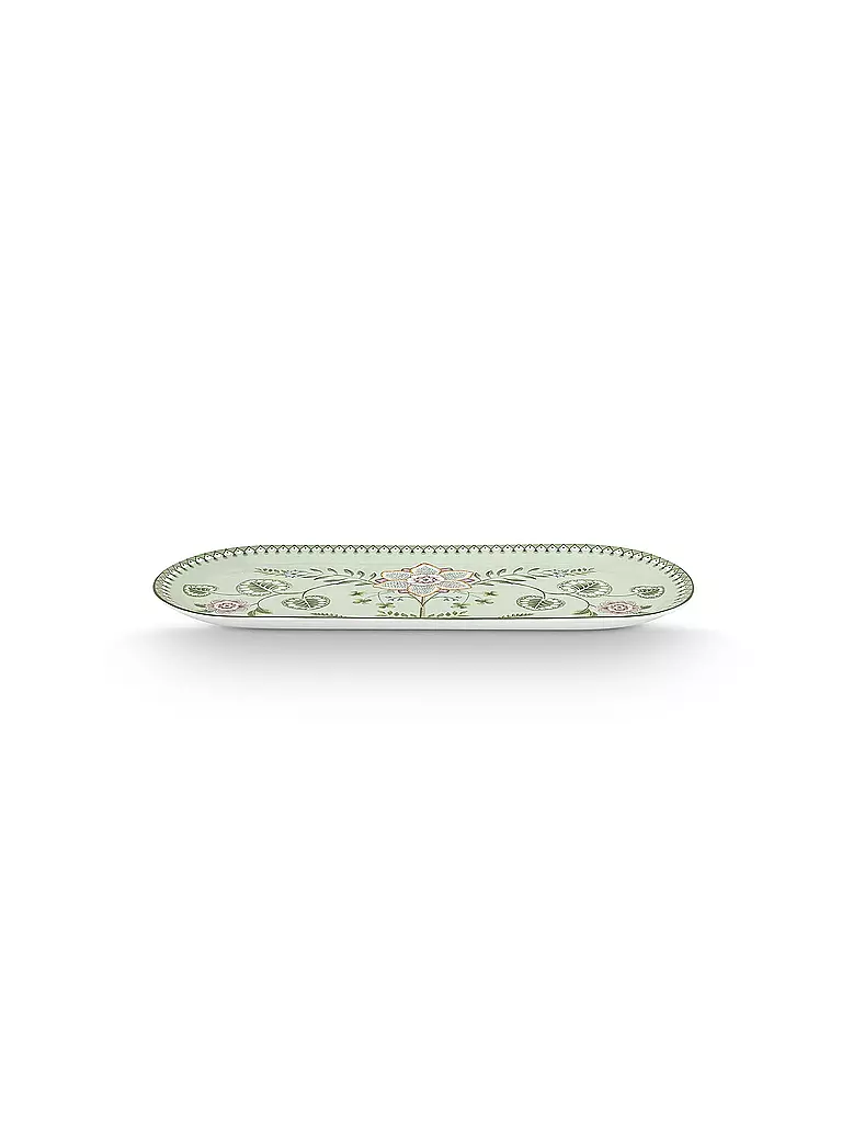 PIP STUDIO | Tortenplatte  LILY & LOTUS 33x15,5cm Light Green | hellgrün