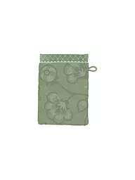 PIP STUDIO | Waschhandschuh  JASMIN JACQUARD 16x22cm Dark Blue | grün