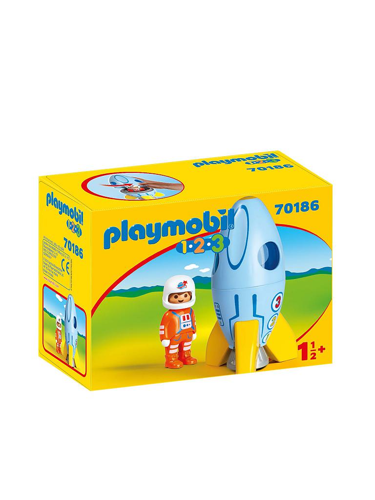 PLAYMOBIL | 1,2,3  - Astronaut mit Rakete 70186 | gelb
