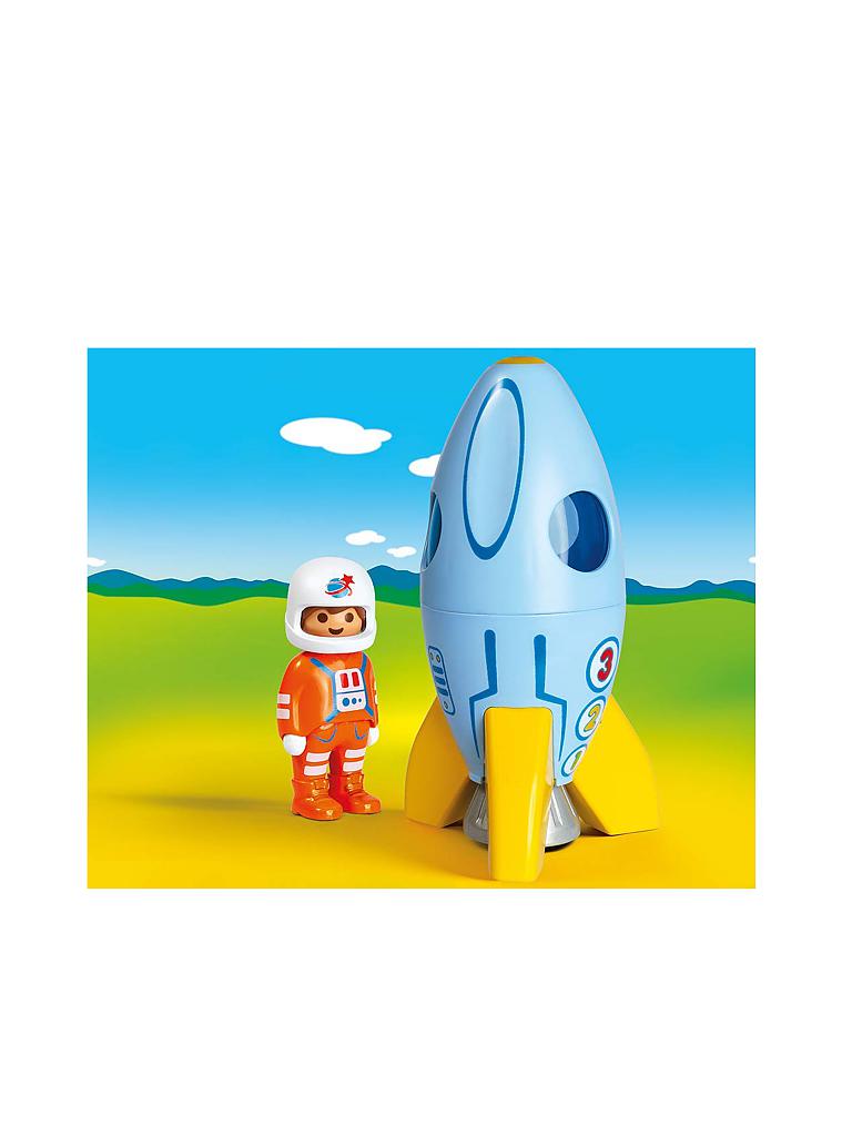 PLAYMOBIL | 1,2,3  - Astronaut mit Rakete 70186 | gelb